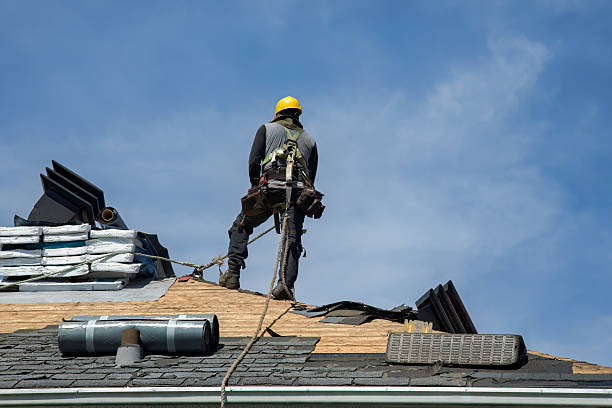 Professional Flat Roof Repair technician working in South Haven, MI